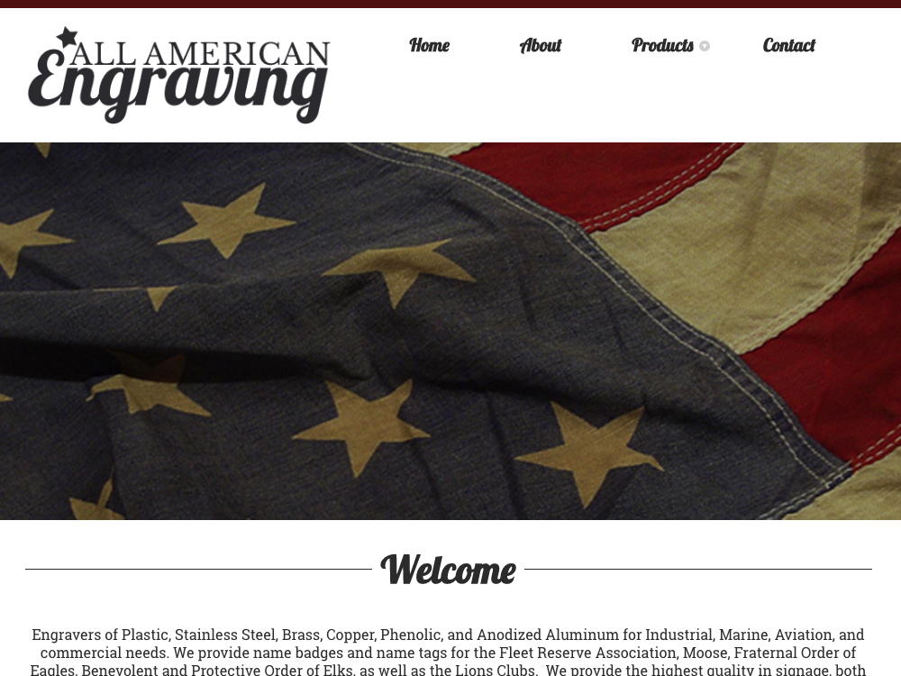 All American Engraving Website Design